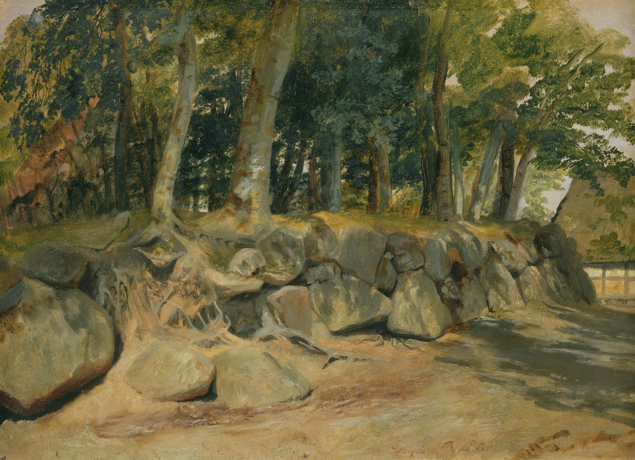Die Steinmauer in Sottorf (1839) von Jacob Gensler