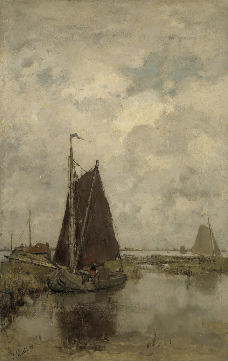 Schiffe bei trübem Wetter von Jacob Henricus or Hendricus Maris