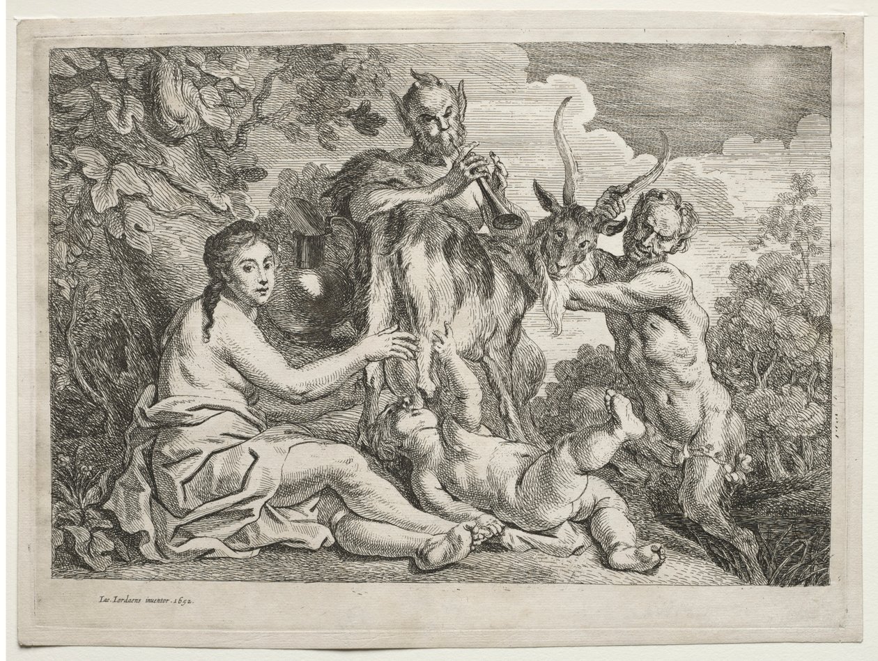 Jupiter wird von der Ziege Almathea genährt, 1652 von Jacob Jordaens