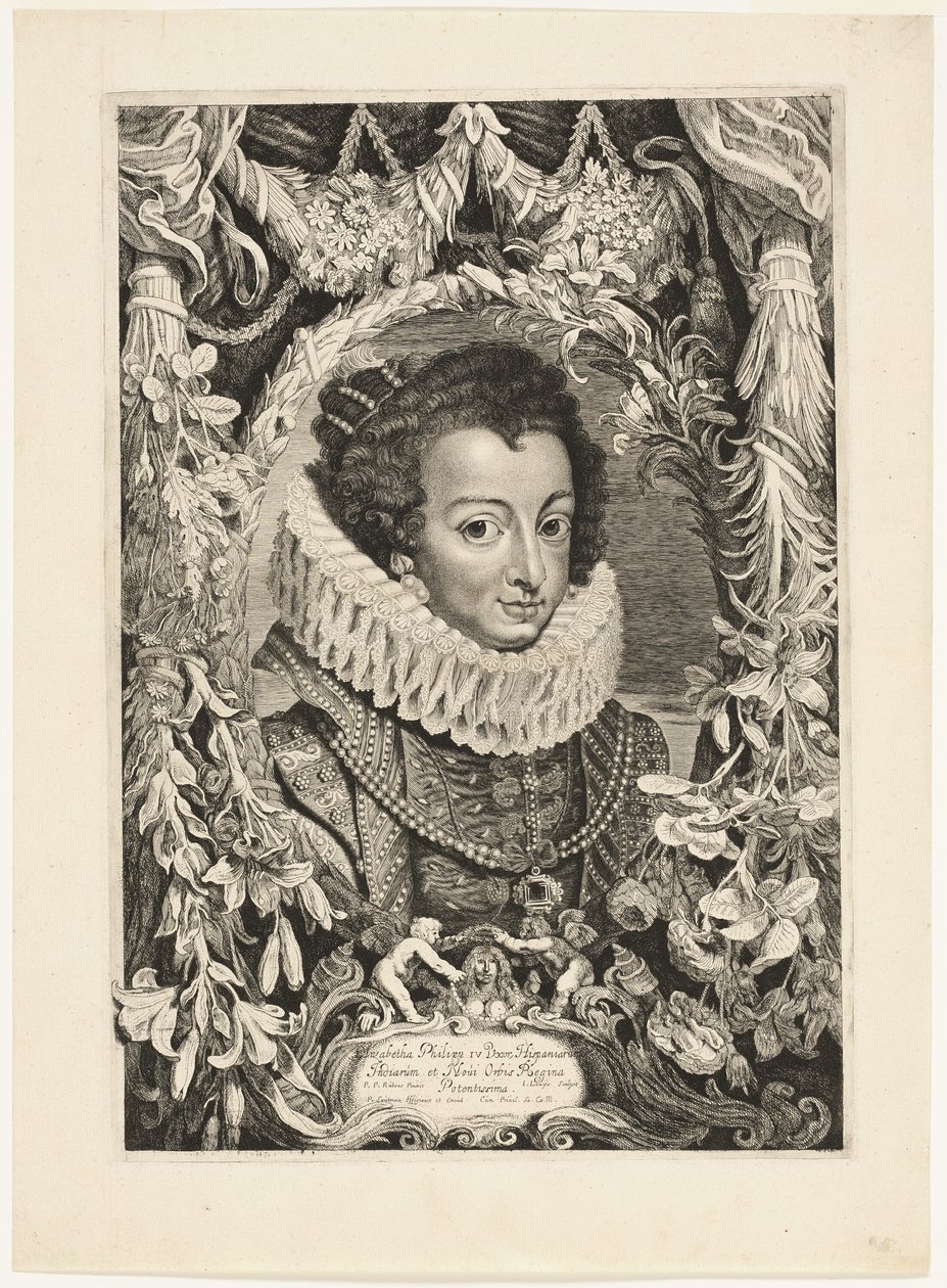 Elisabeth von Bourbon, Königin von Spanien, Platte 13 aus Duces Burgundiae (Herzöge von Burgund) von Jacob Louys