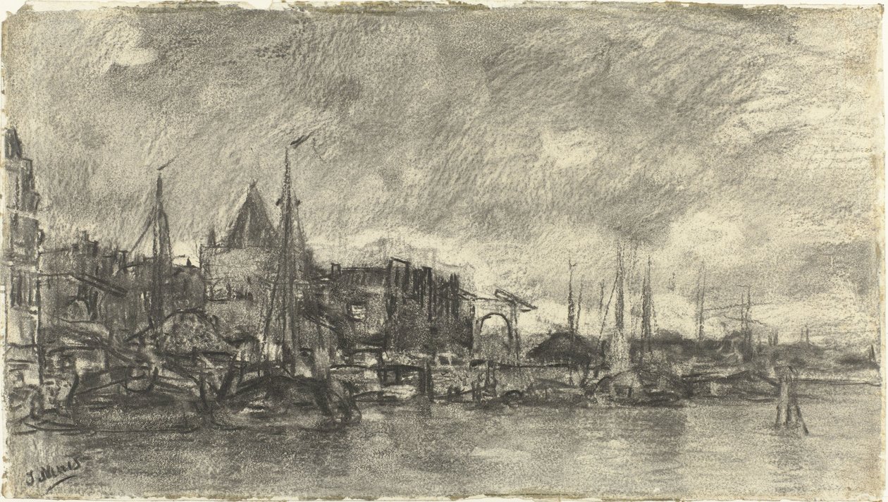 Die Außenseite mit dem Schreierstoren in Amsterdam von Jacob Maris