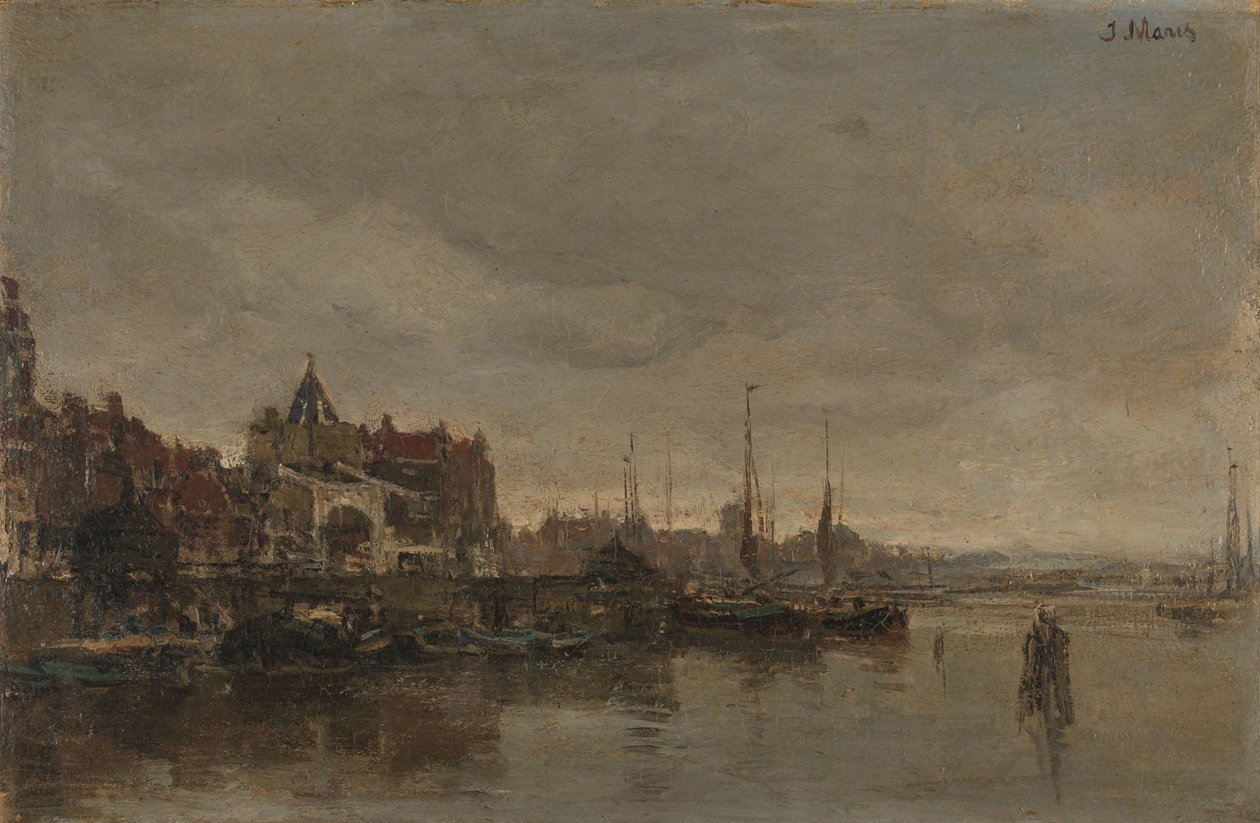 Der Schreierstoren mit der Brücke über die Gelderse Kade in Amsterdam von Jacob Maris