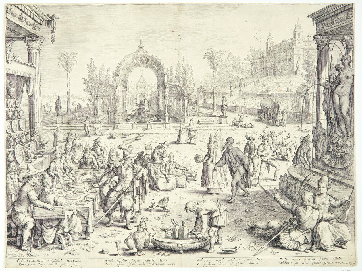 Der reiche Mann und Lazarus von Jacob Matham