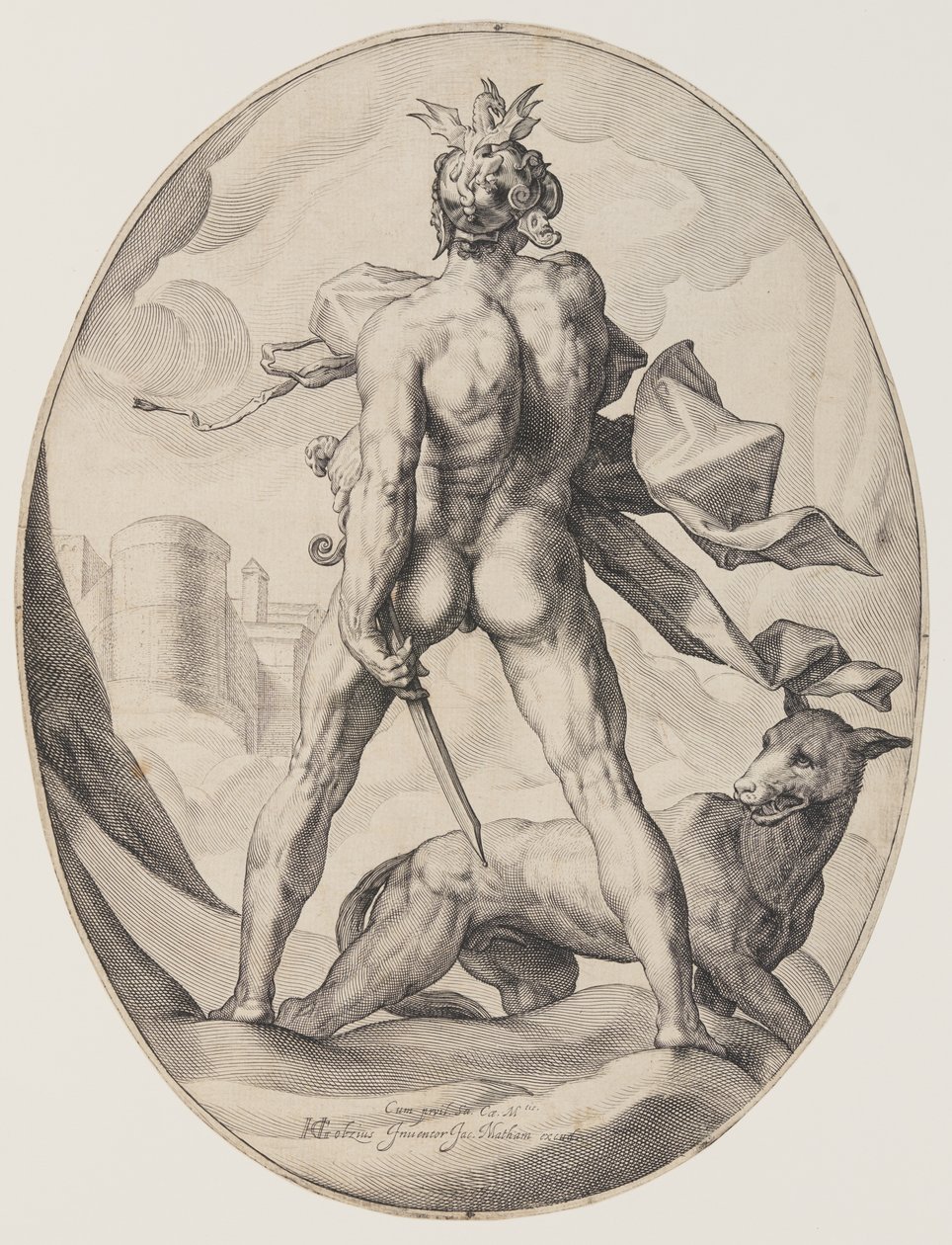 Mars von Jacob Matham: Hochwertigste Kunstreproduktion