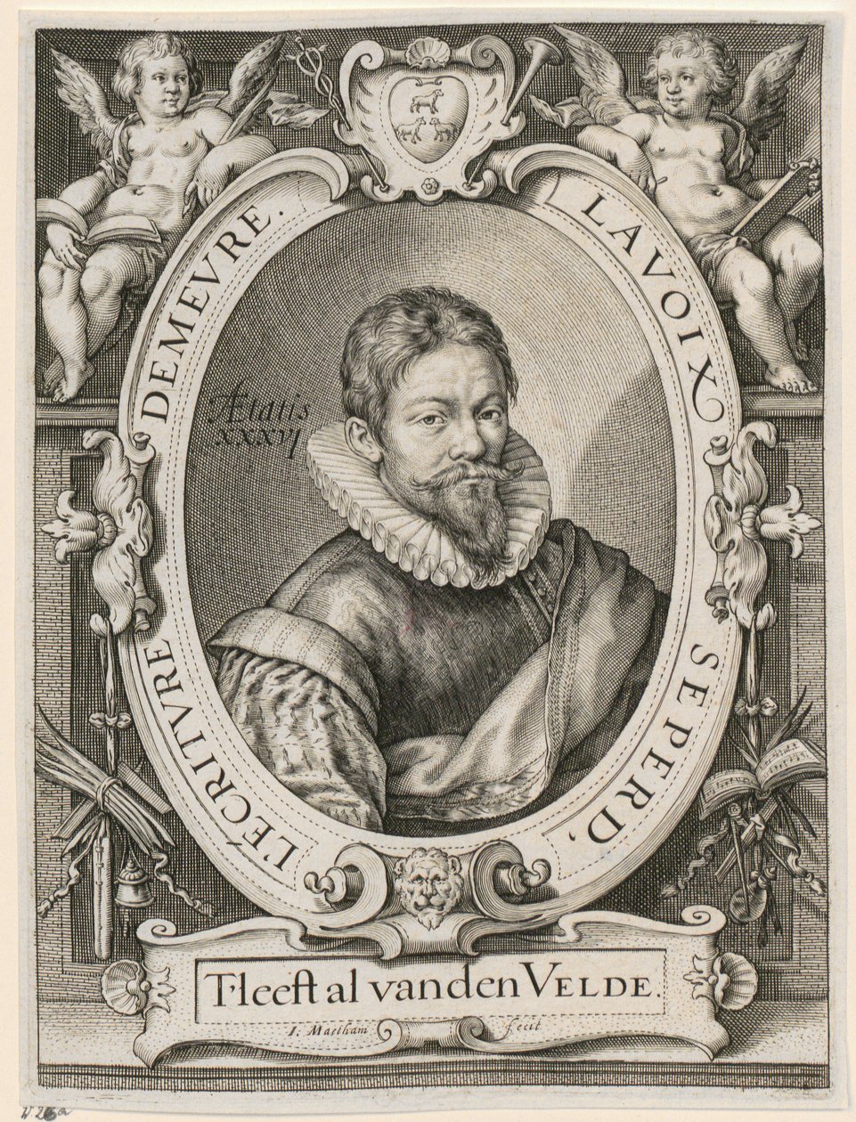 Porträt von Jan van de Velde dem Älteren von Jacob Matham