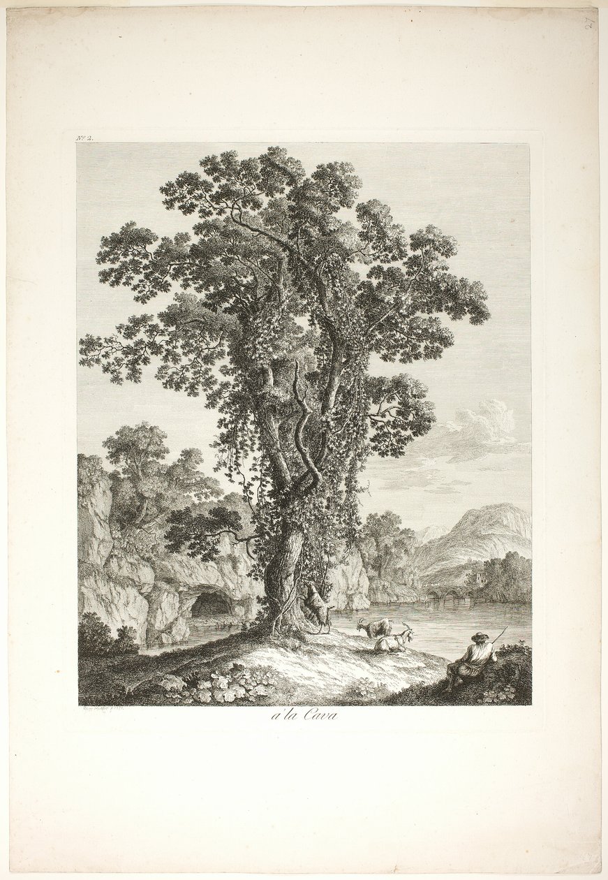 In der Nähe von la Cava, aus Suite de IV Vues Dessinées Dans le Roiaume de Naples von Jacob Philipp Hackert