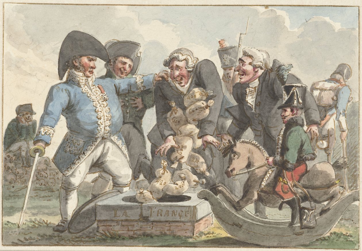 Karikatur über die Tiercering von 1810 von Jacob Smies