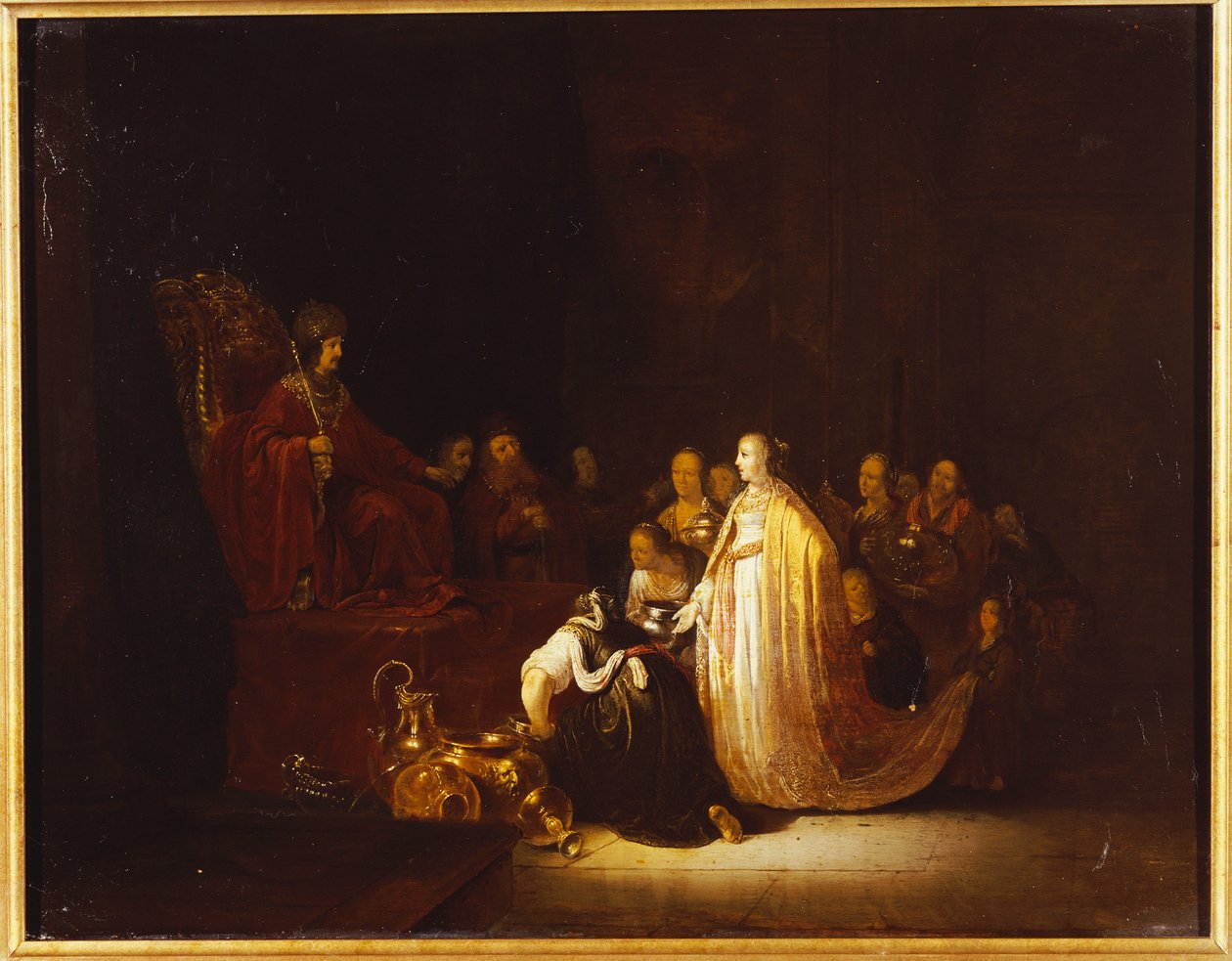 Die Königin von Saba vor König Salomo von Jacob Willemsz de Wet or Wett