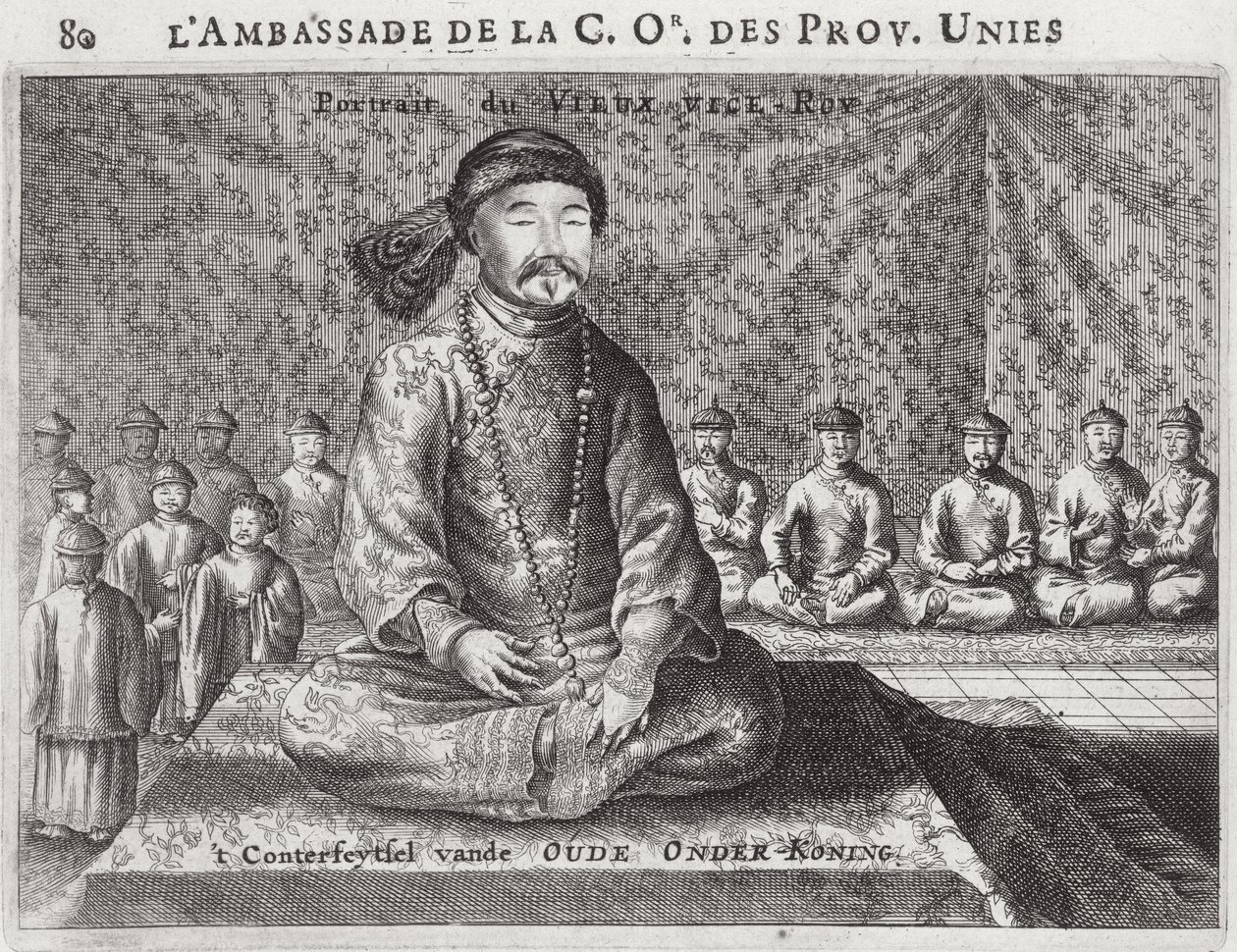 Porträt des alten Vizekönigs, aus einem Bericht einer niederländischen Botschaft nach China, 1665 von Jacob van Meurs