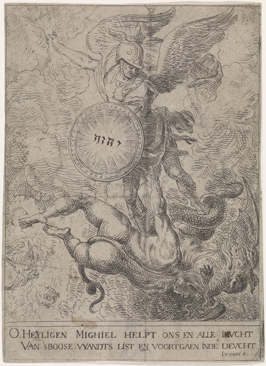 Der Heilige Michael bewacht das Himmelstor von Jacob van Oost (I)