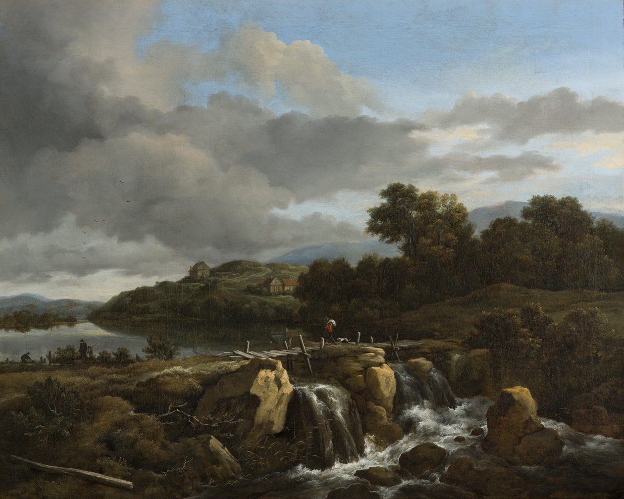Landschaft mit Wasserfall von Jacob van Ruisdael