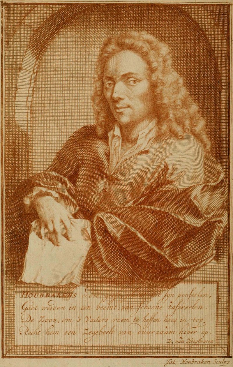 De Groote Schouburgh Der Nederlantsche Konstschilders En Schilderessen 1718 Band 1 Autorenporträt von Jacobus Houbraken