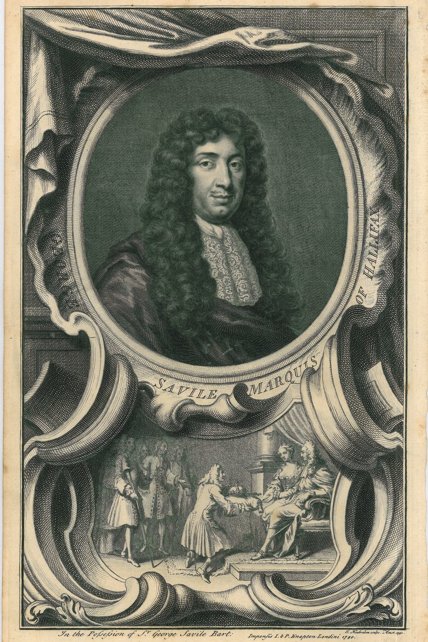 George Savile, Marquis von Halifax von Jacobus Houbraken