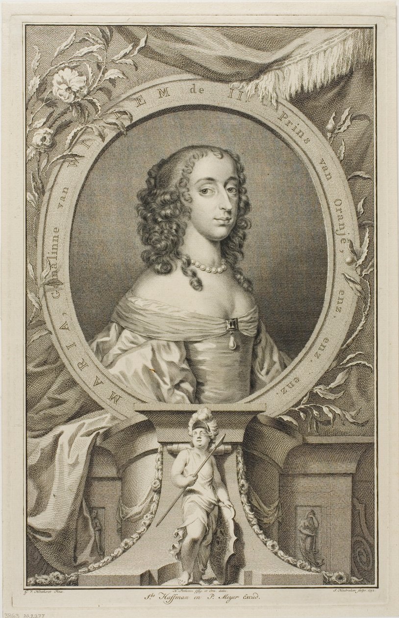 Maria, Ehefrau von Wilhelm II. von Oranien von Jacobus Houbraken
