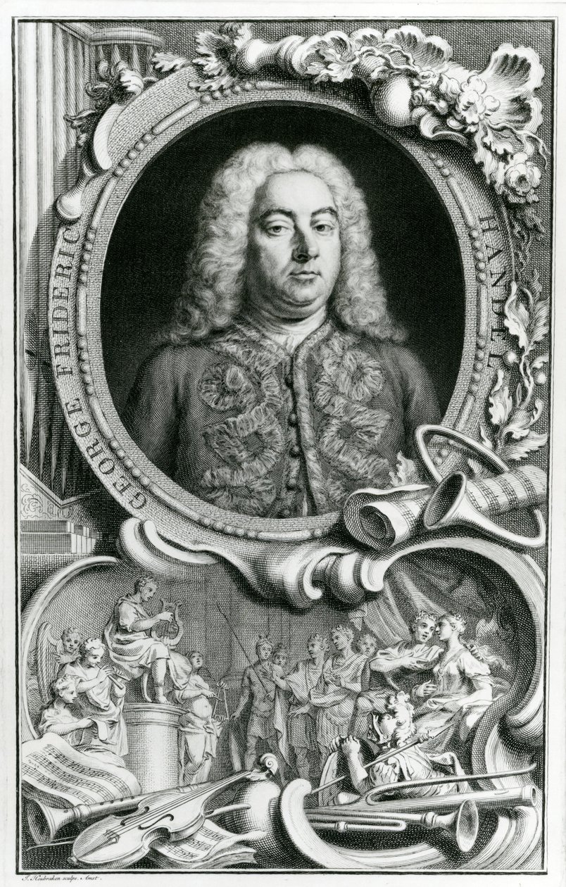 Porträt von George Frederick Handel, 1768 von Jacobus Houbraken