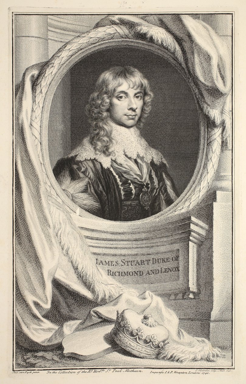 Porträt von James Stuart, Duke of Richmond und Lennox, Illustration aus 