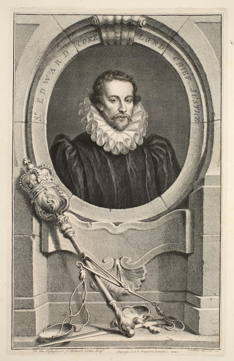 Porträt von Sir Edward Coke, Lord Chief Justice, Illustration aus 