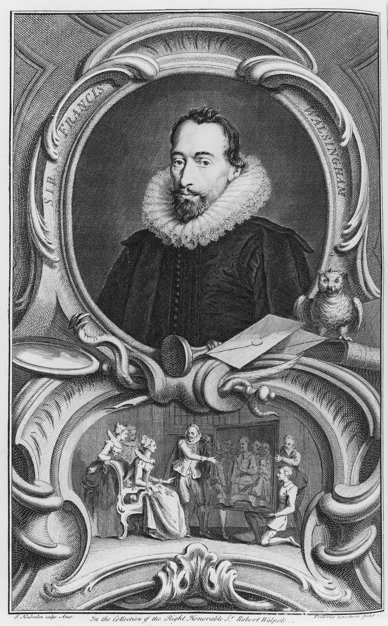 Sir Francis Walsingham, 1738 von Jacobus Houbraken