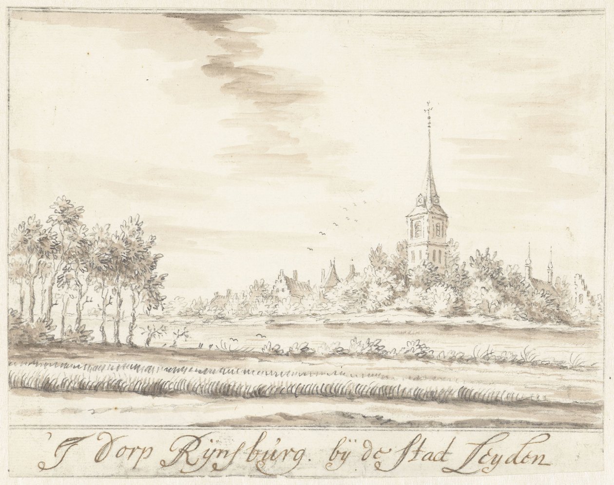 Das Dorf Rijnsburg von Jacobus Stellingwerff