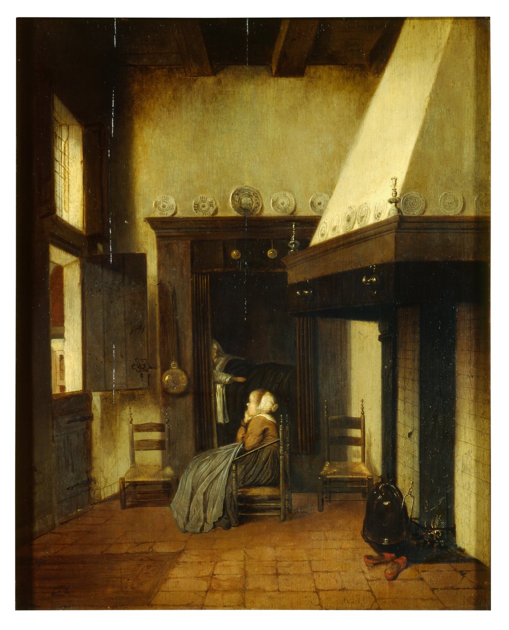 Die Krankenschwester von Jacobus Vrel or Frel: Kunstdruck