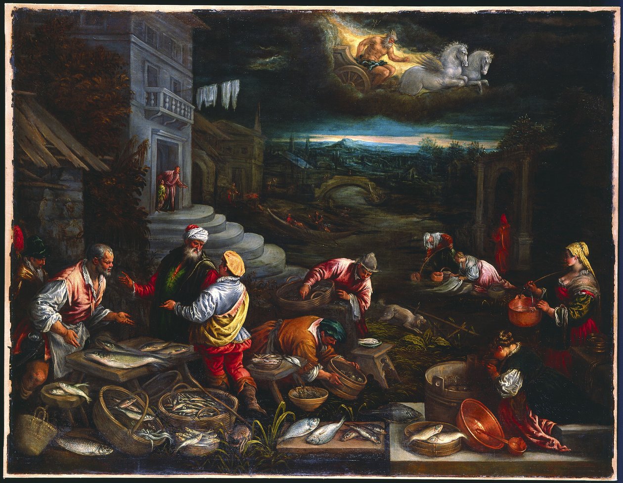 Das Element Wasser, ca. 1576-77 von Jacopo Bassano