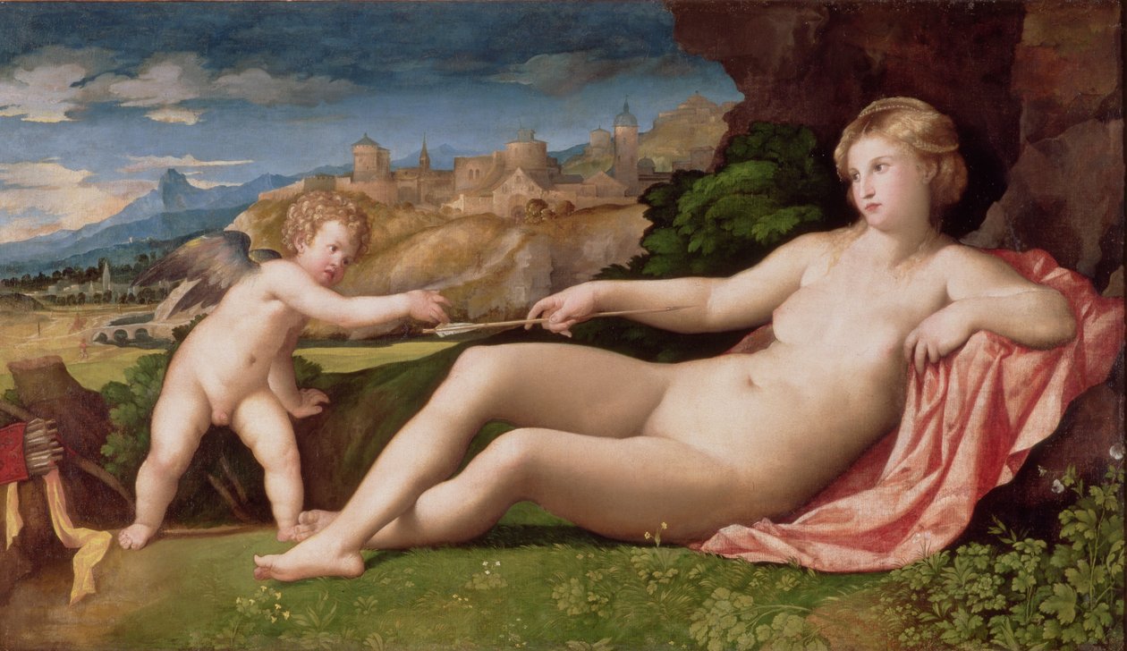 Venus und Amor, ca. 1523-24 von Jacopo Palma