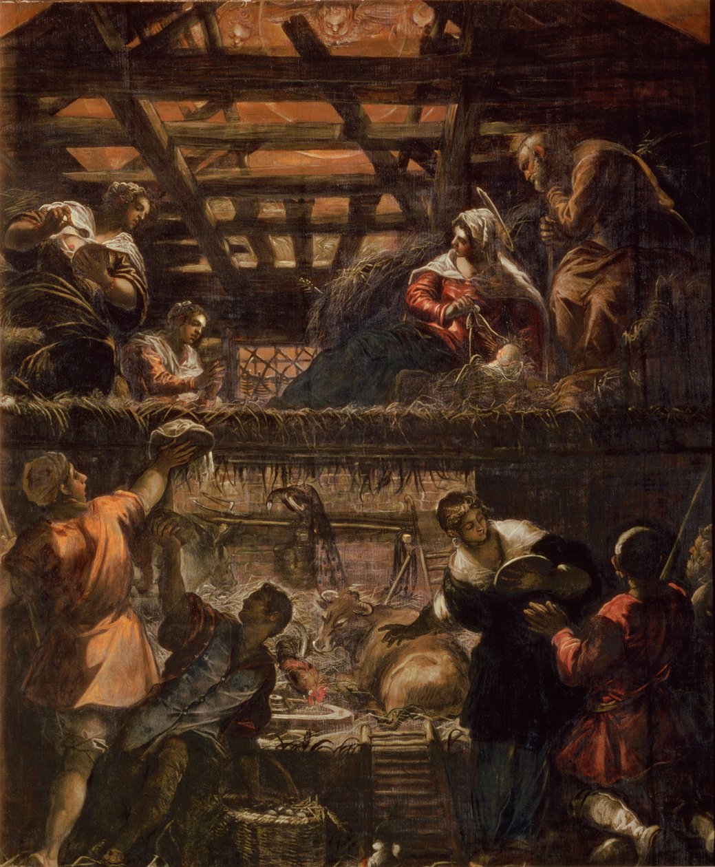 Die Anbetung der Hirten, 1578-81 von Jacopo Robusti Tintoretto