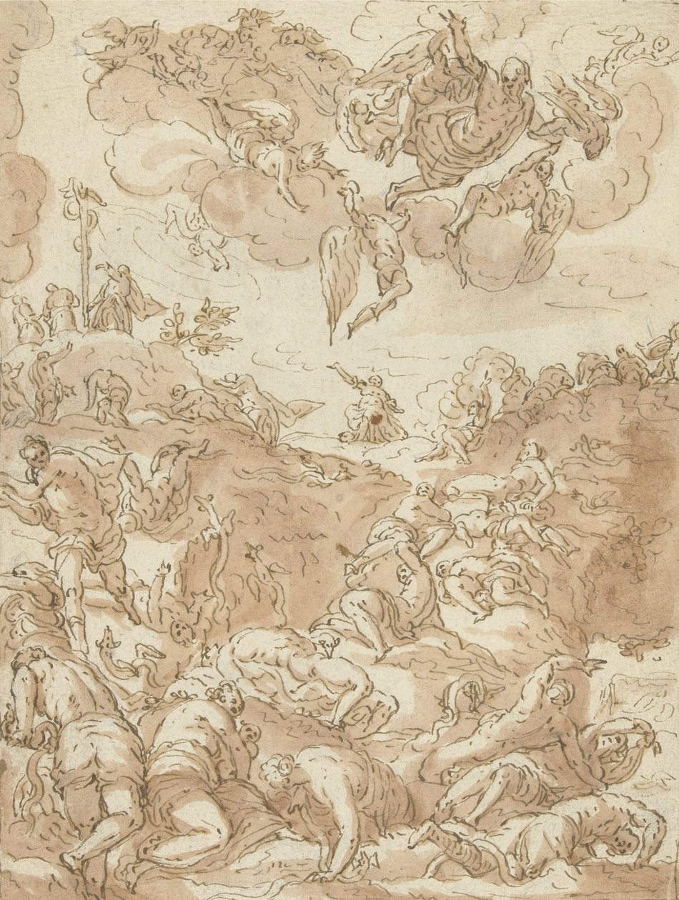 Die eherne Schlange, 1581 von Jacopo Robusti after Tintoretto