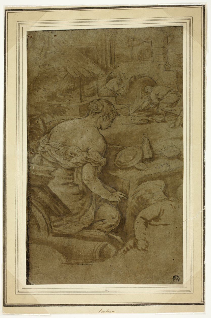 Allegorie des Feuers (Venus in der Schmiede des Vulkan) von Jacopo Bassano