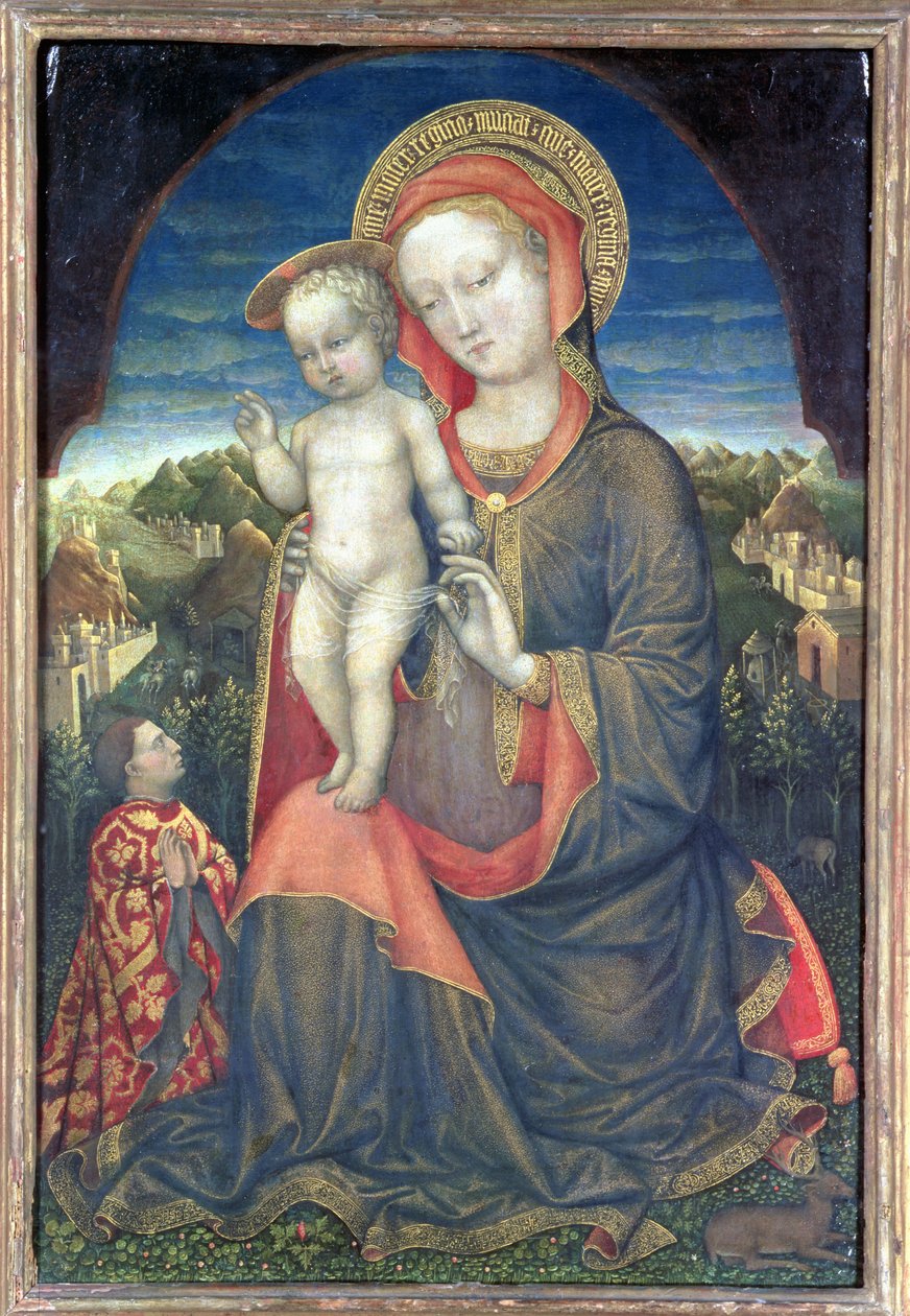 Die Madonna der Demut, verehrt von Leonello d
