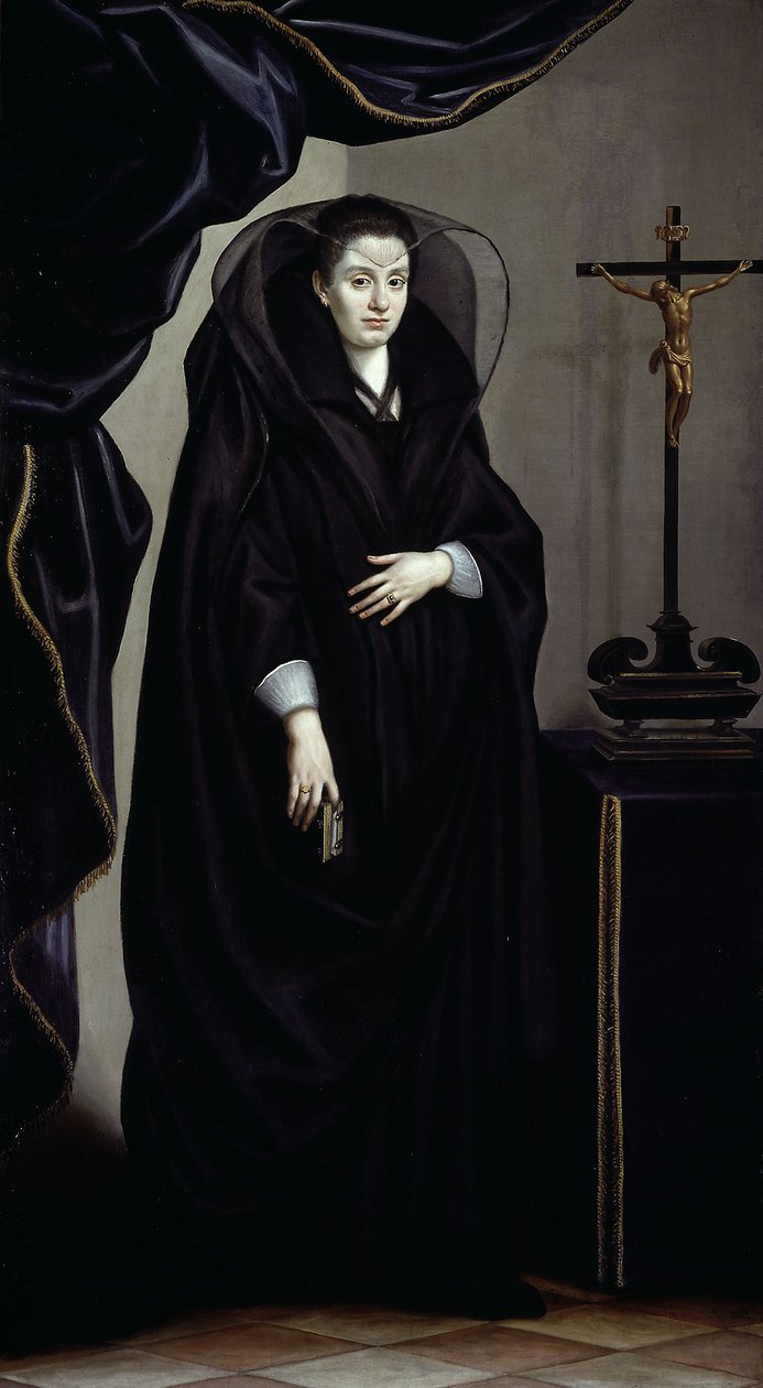 Porträt einer Adligen in Trauerkleidung, ca. 1600 von Jacopo Chimenti Empoli