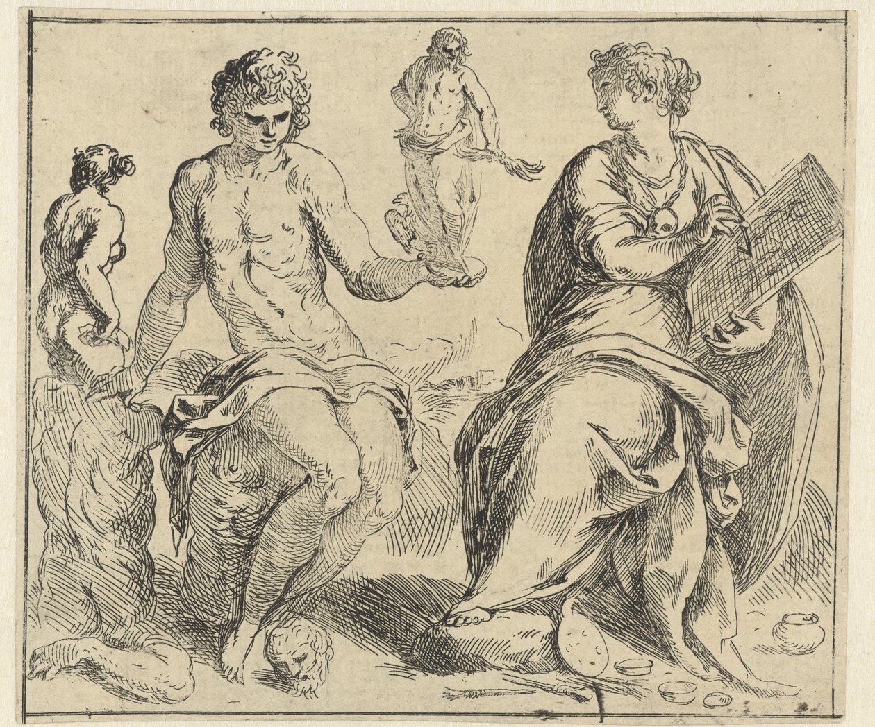 Personifikationen von Bildhauerei und Malerei von Jacopo Palma (il Giovane)