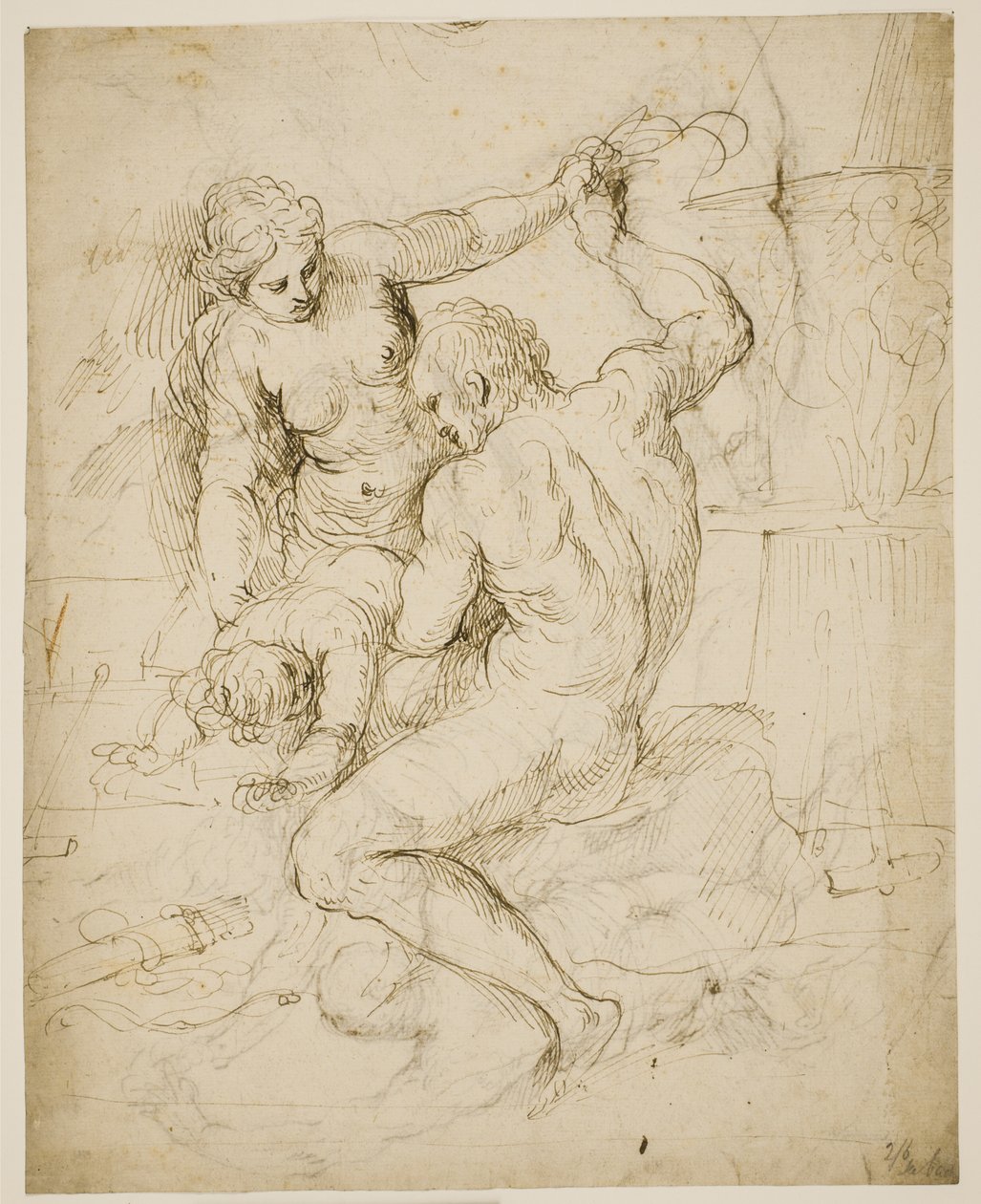 Die Züchtigung des Amor von Jacopo Palma