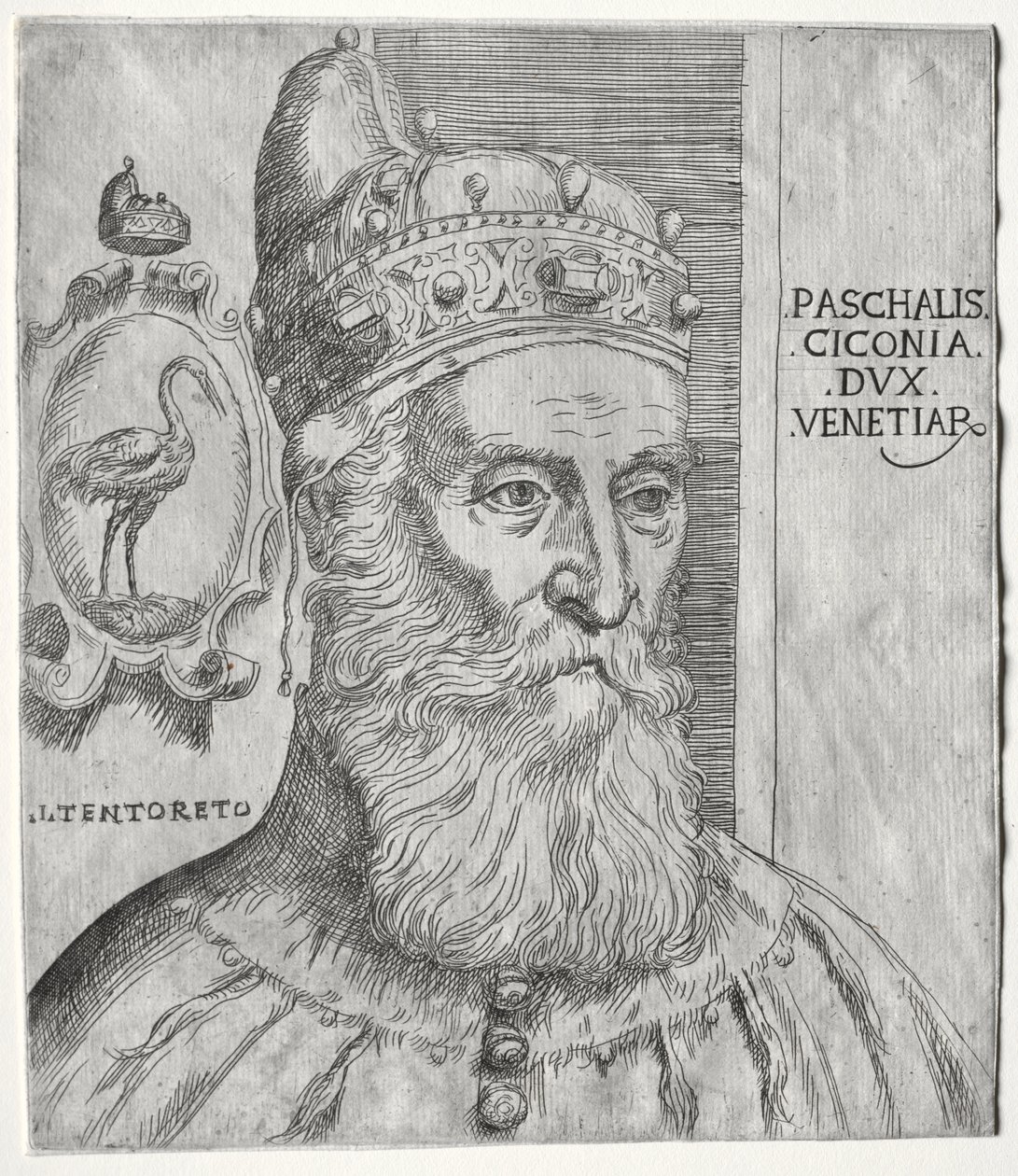 Porträt von Pasquale Cicogna, Doge von Venedig von Jacopo Palma il Giovane