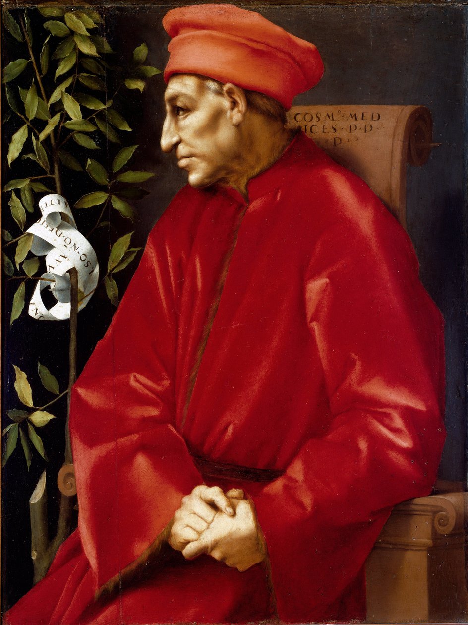 Porträt von Cosimo de Medici, genannt Cosimo der Alte (1389-1464) von Jacopo Pontormo