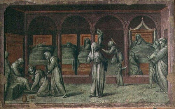 Die Frauenstation im Krankenhaus von St. Matthäus von Jacopo Pontormo