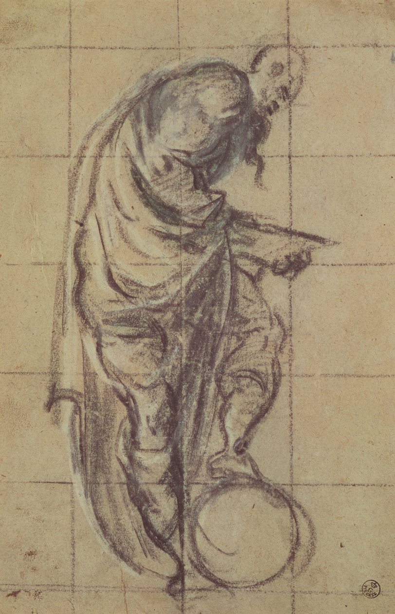 Ein Philosoph, der auf einem Globus steht von Jacopo Robusti Tintoretto