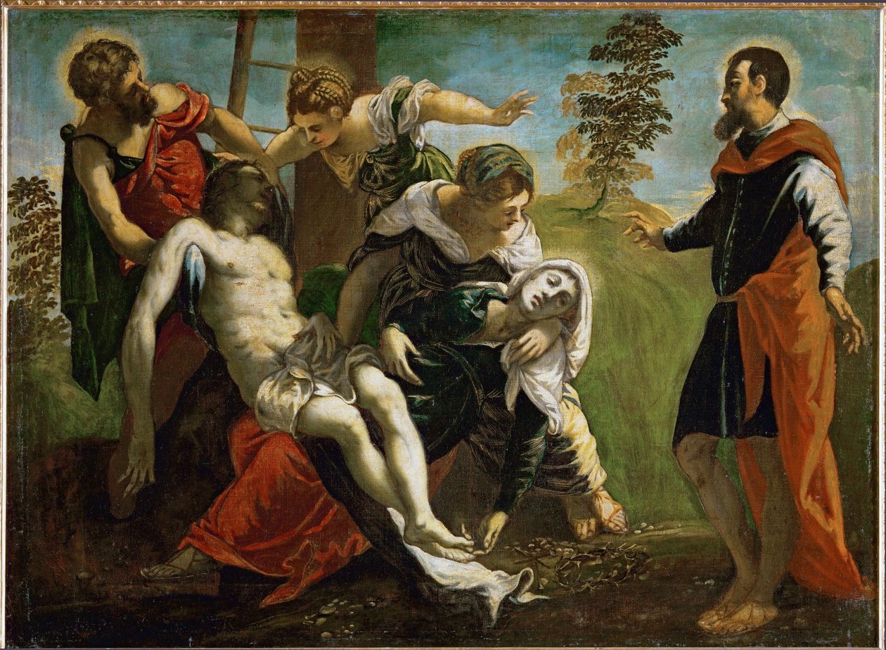 Kreuzabnahme mit der Heiligen Maria und Maria von Magdala von Jacopo Robusti Tintoretto