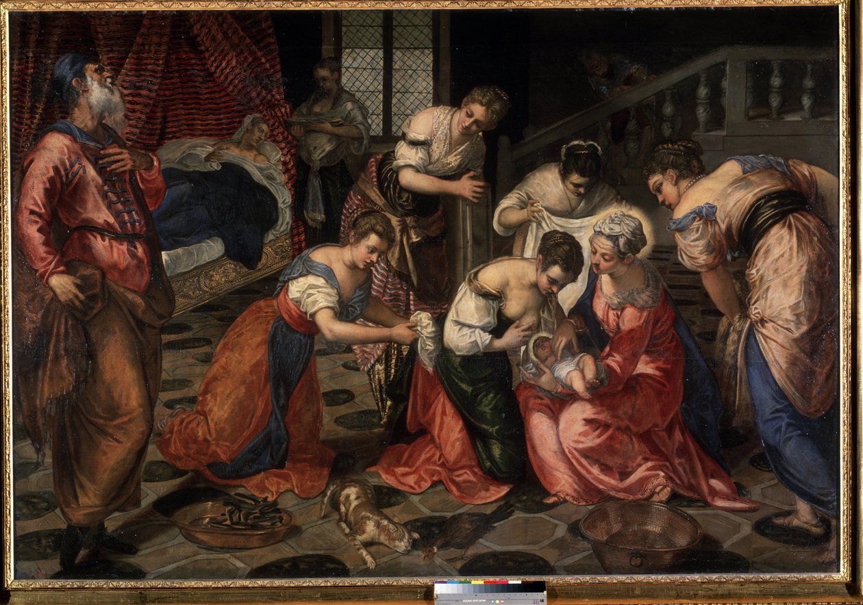 Die Geburt des Heiligen Johannes des Täufers von Jacopo Robusti Tintoretto