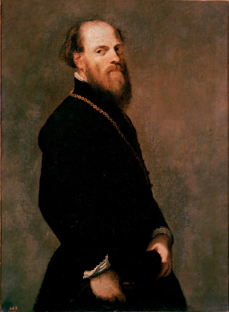 Porträt eines Gentlemans mit der Goldkette von Jacopo Robusti genannt Tintoretto von Jacopo Robusti Tintoretto