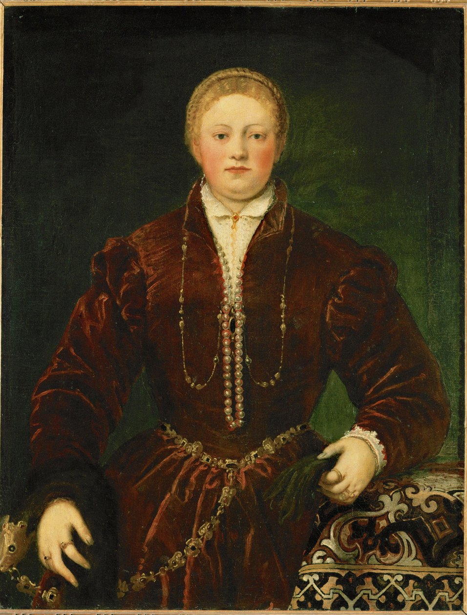 Porträt einer jungen Dame von Jacopo Robusti Tintoretto