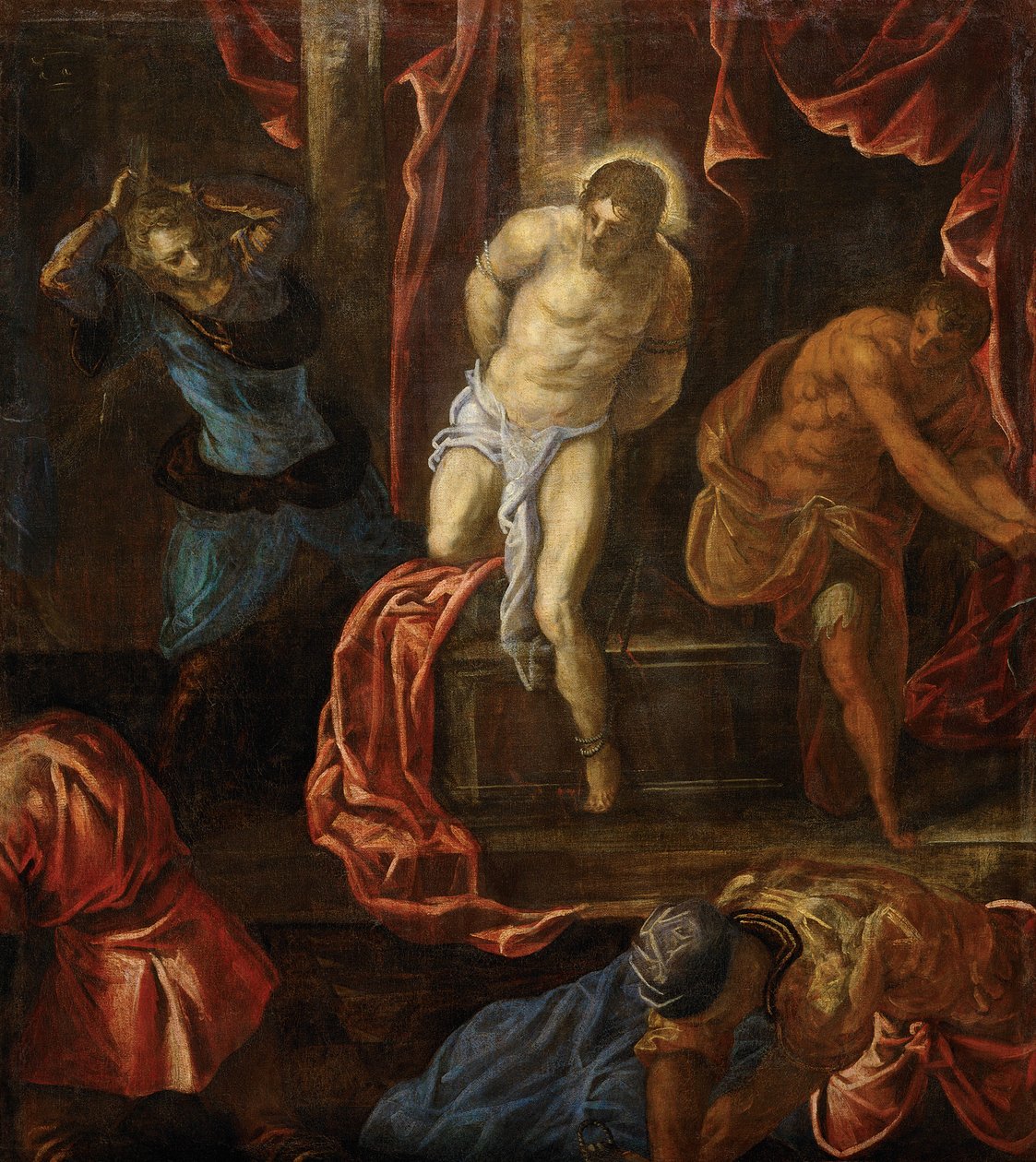 Die Geißelung Christi, ca. 1585-1590 von Jacopo Robusti Tintoretto