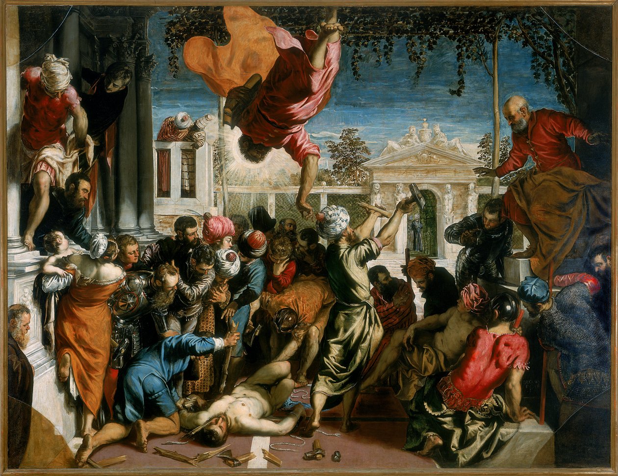 Das Wunder des heiligen Markus, der einen Sklaven befreit, 1548 von Jacopo Robusti Tintoretto
