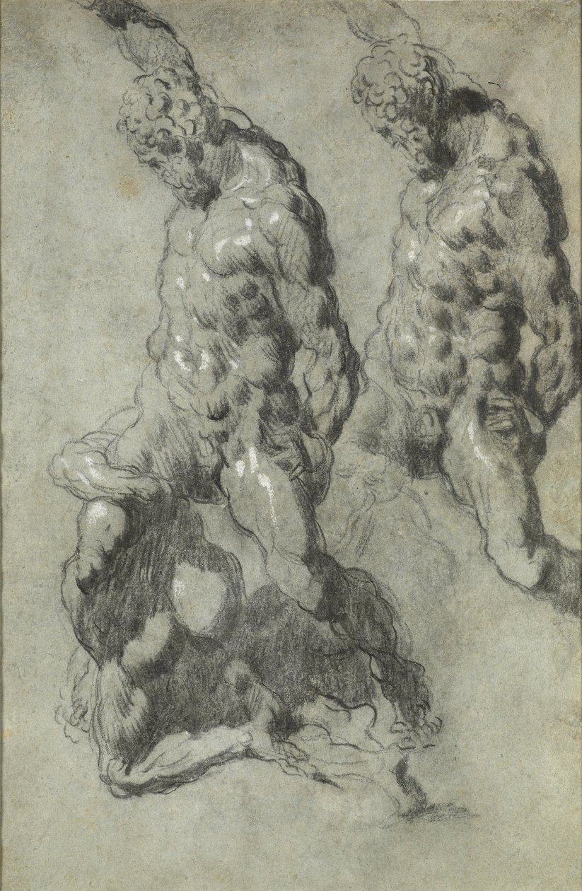 Zwei Studien von Samson, der die Philister erschlägt von Jacopo Tintoretto