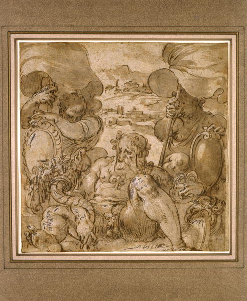 Studie für die Allegorie von San Gimignano und Colle Val d