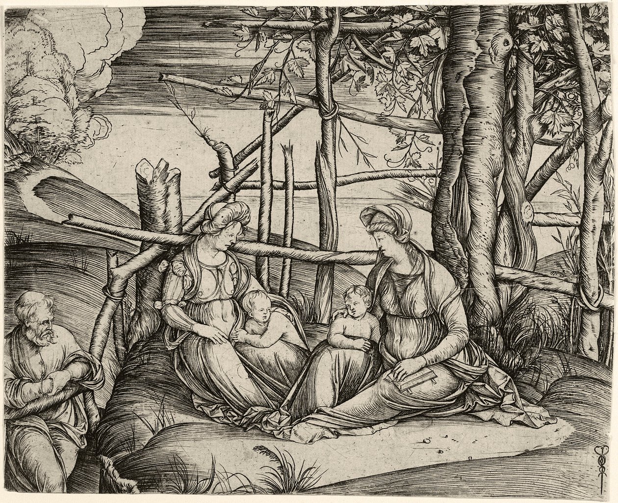 Die Heilige Familie mit der Heiligen Elisabeth und dem Johannesknaben von Jacopo de Barbari