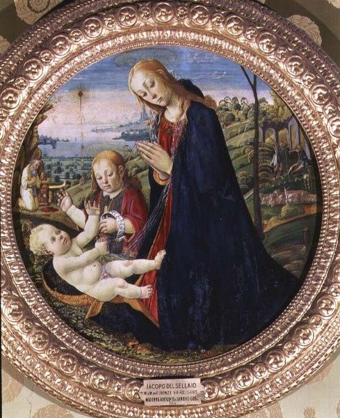 Anbetung des Christkindes von Jacopo del Sellaio