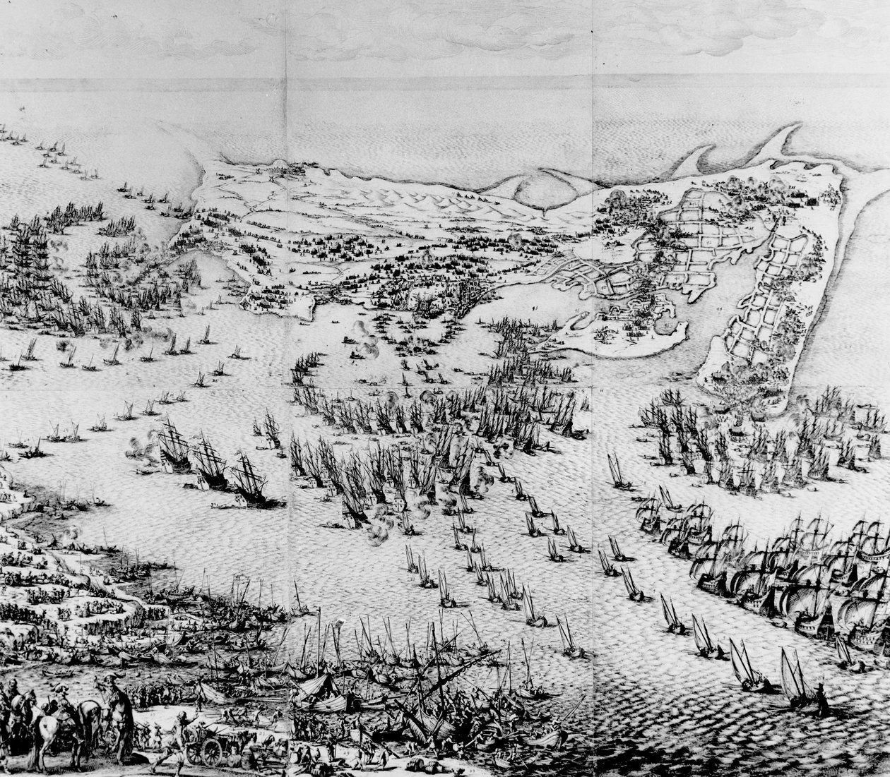 Die Belagerung der Zitadelle von Saint-Martin-de-Ré im Jahr 1627 von Jacques Callot