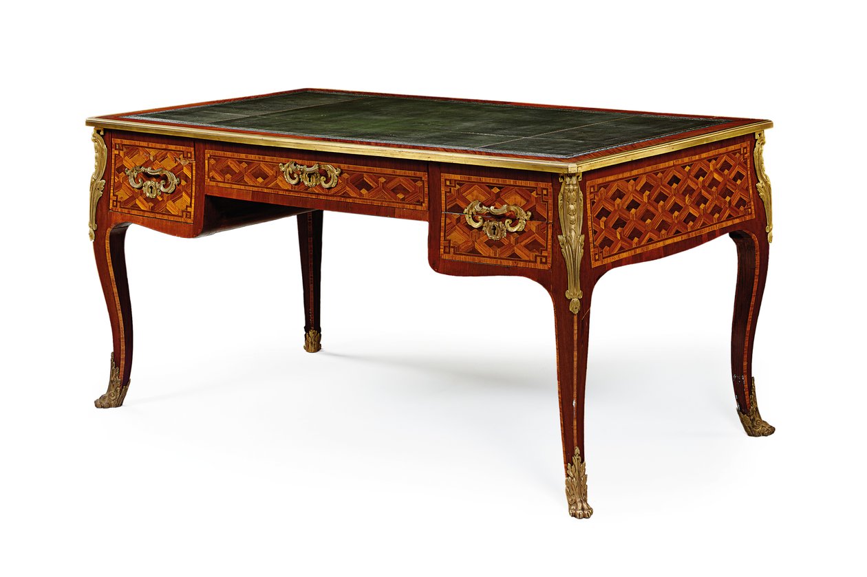Spät Louis XV bureau plat, drittes Viertel des 18. Jahrhunderts von Jacques (attr. to) Birckle