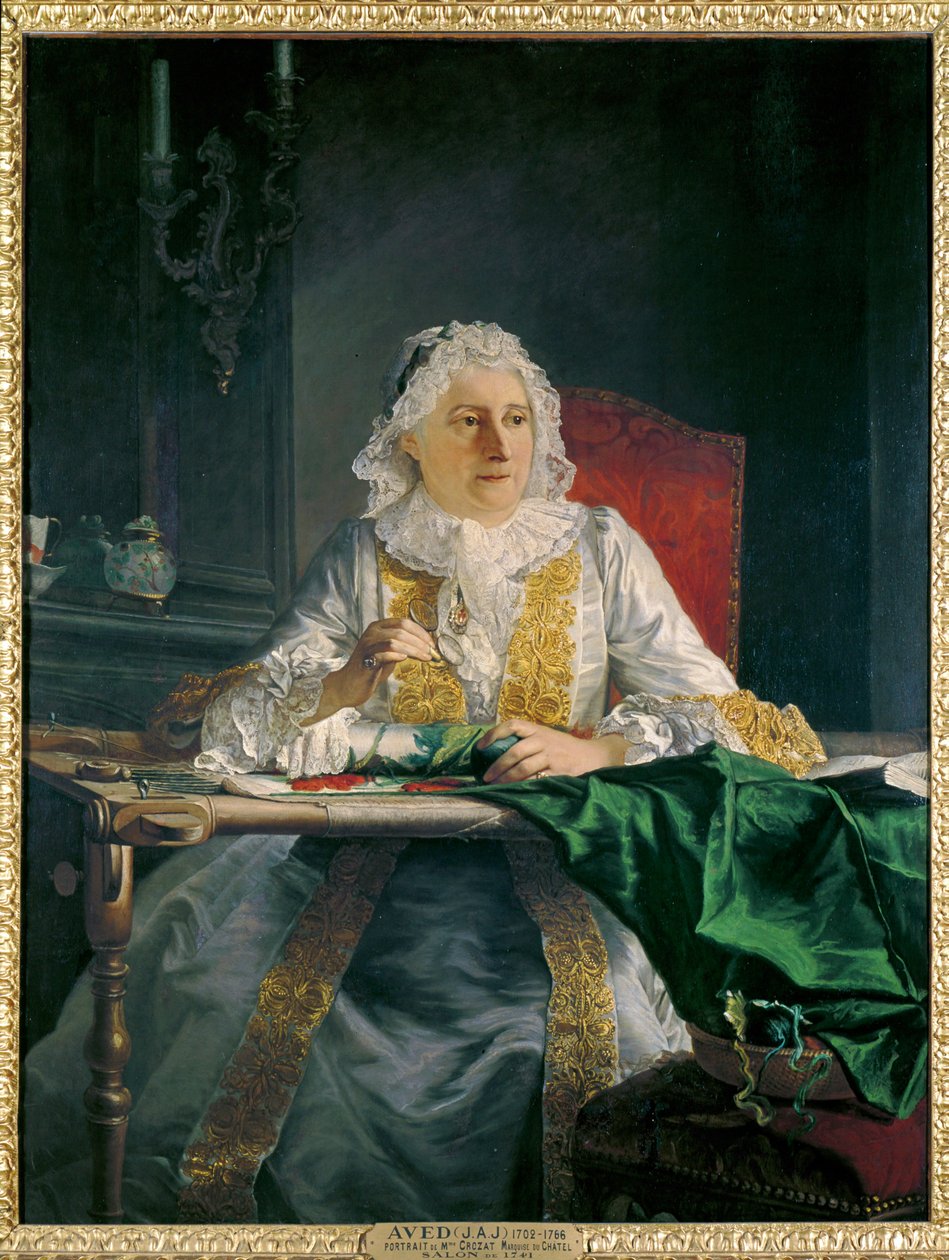 Porträt von Mme. Antoine Crozat von Jacques Andre Joseph Camelot Aved